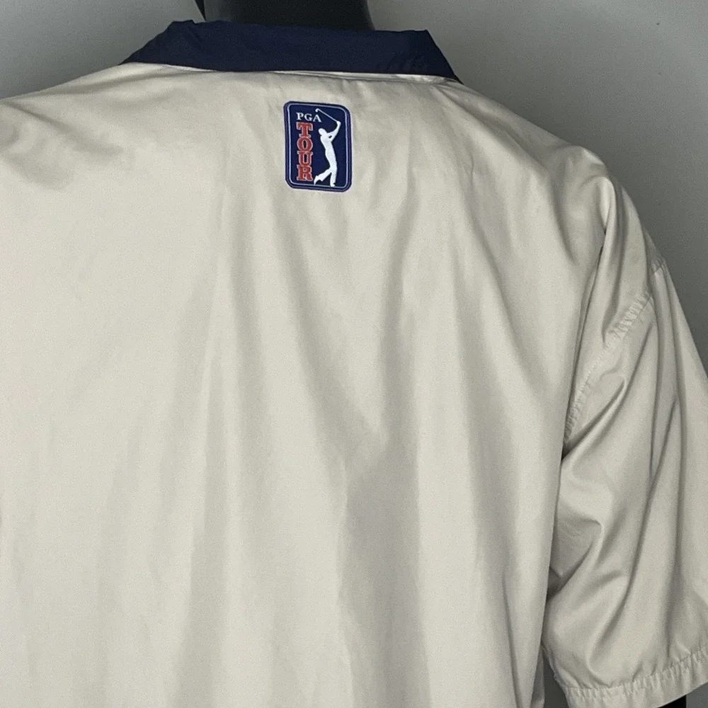 Vintage PGA Tour Short Sleeve 1/4 Zip Golf Windshirt Pullover Jacket